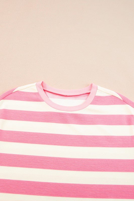 Stripe Cap Sleeve T-Shirt Dress - Bitsy Gypsy Boutique