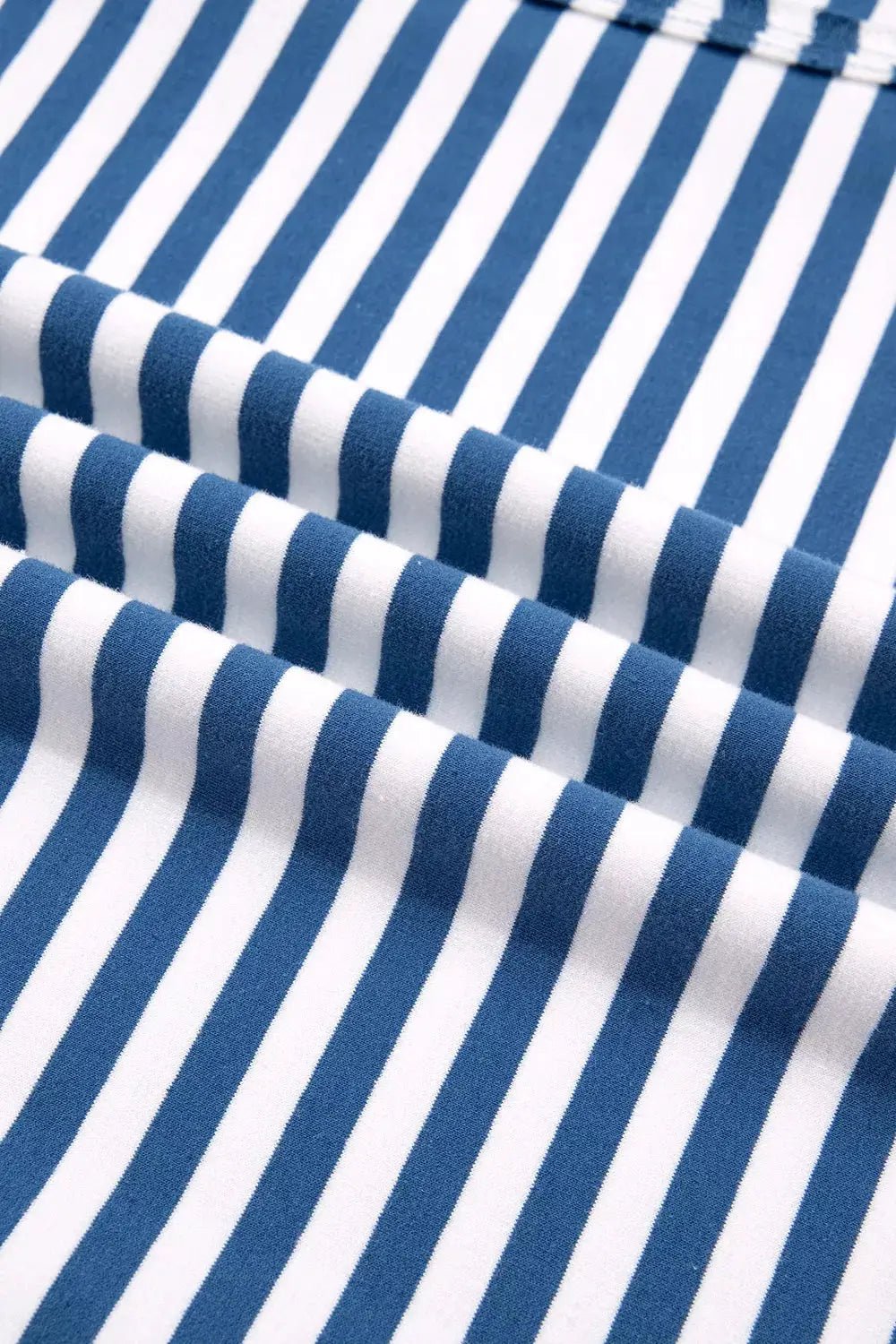 Stripe Color Block Trim Raw Seam Split Hem Loose Sweatshirt - Bitsy Gypsy Boutique