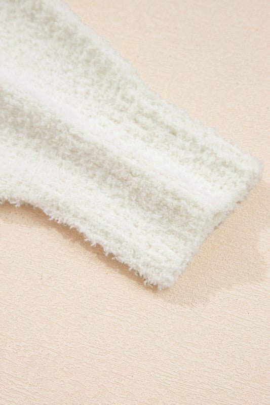 Stripe Colorblock Long Sleeve Hooded Sweater - Bitsy Gypsy Boutique