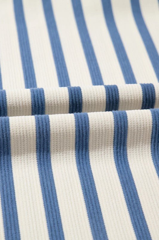 Stripe Tie V - Neck Sleeveless Midi Dress - Bitsy Gypsy Boutique