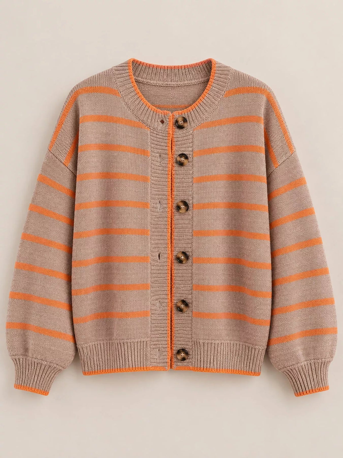 Striped Button-Down Knit Cardigan - Bitsy Gypsy Boutique