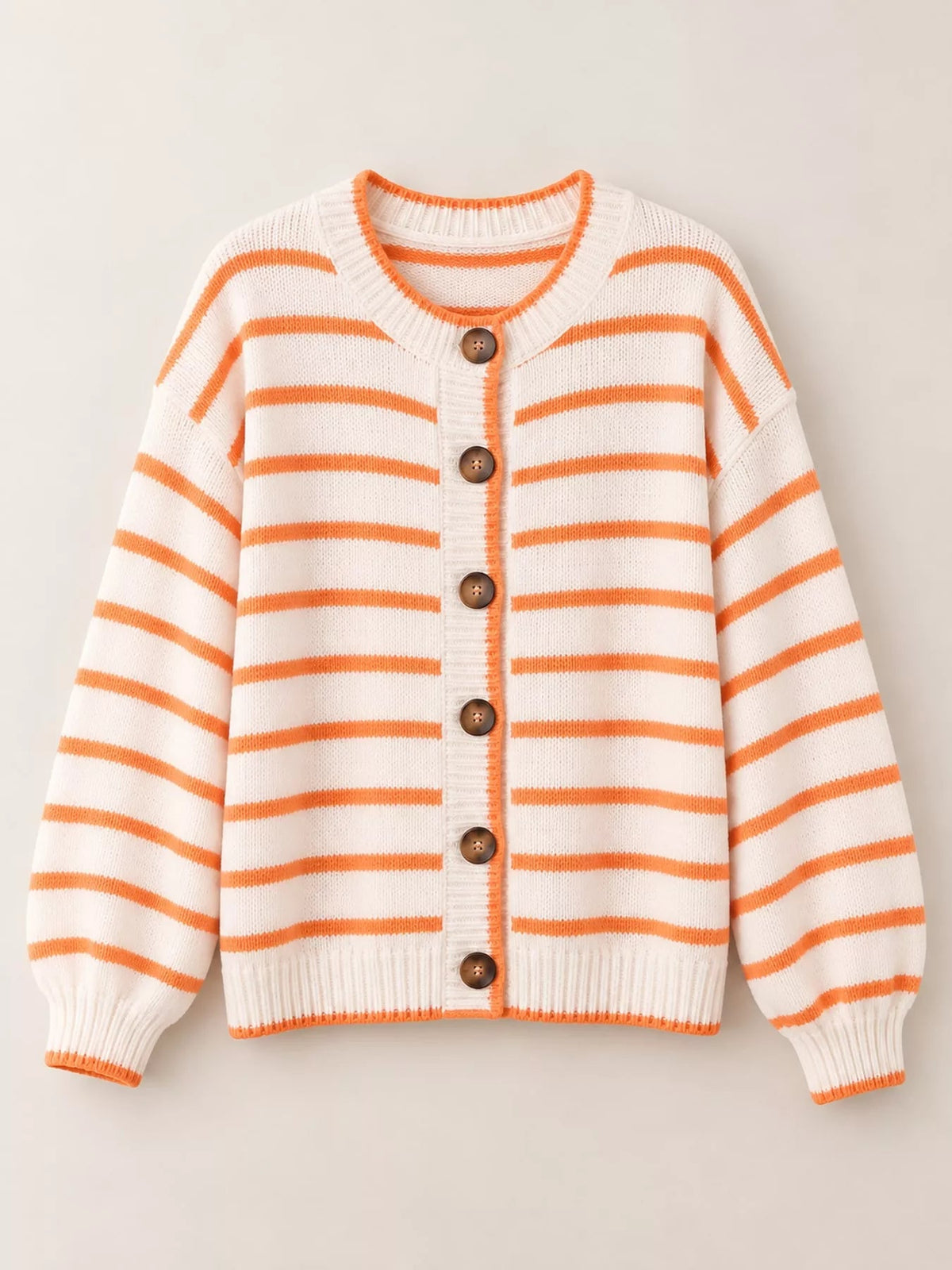 Striped Button-Down Knit Cardigan - Bitsy Gypsy Boutique