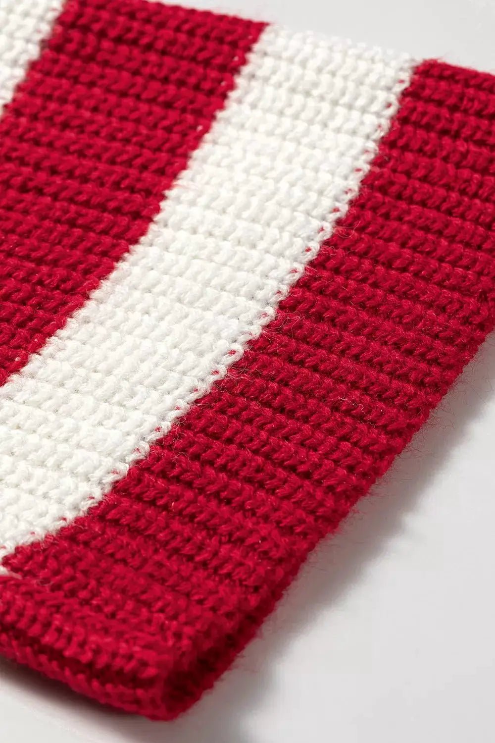 Striped Colorblock V Neck Long Sleeve Shift Sweater - Bitsy Gypsy Boutique