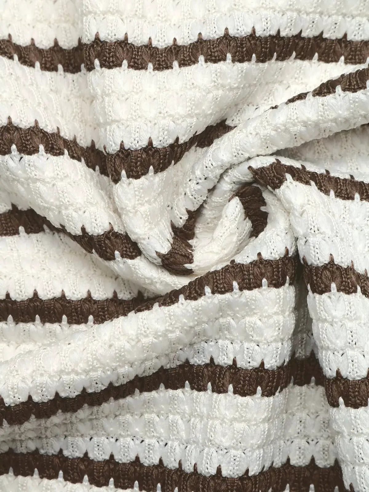 Striped Polo Collar Knit Sweatshirt - Bitsy Gypsy Boutique