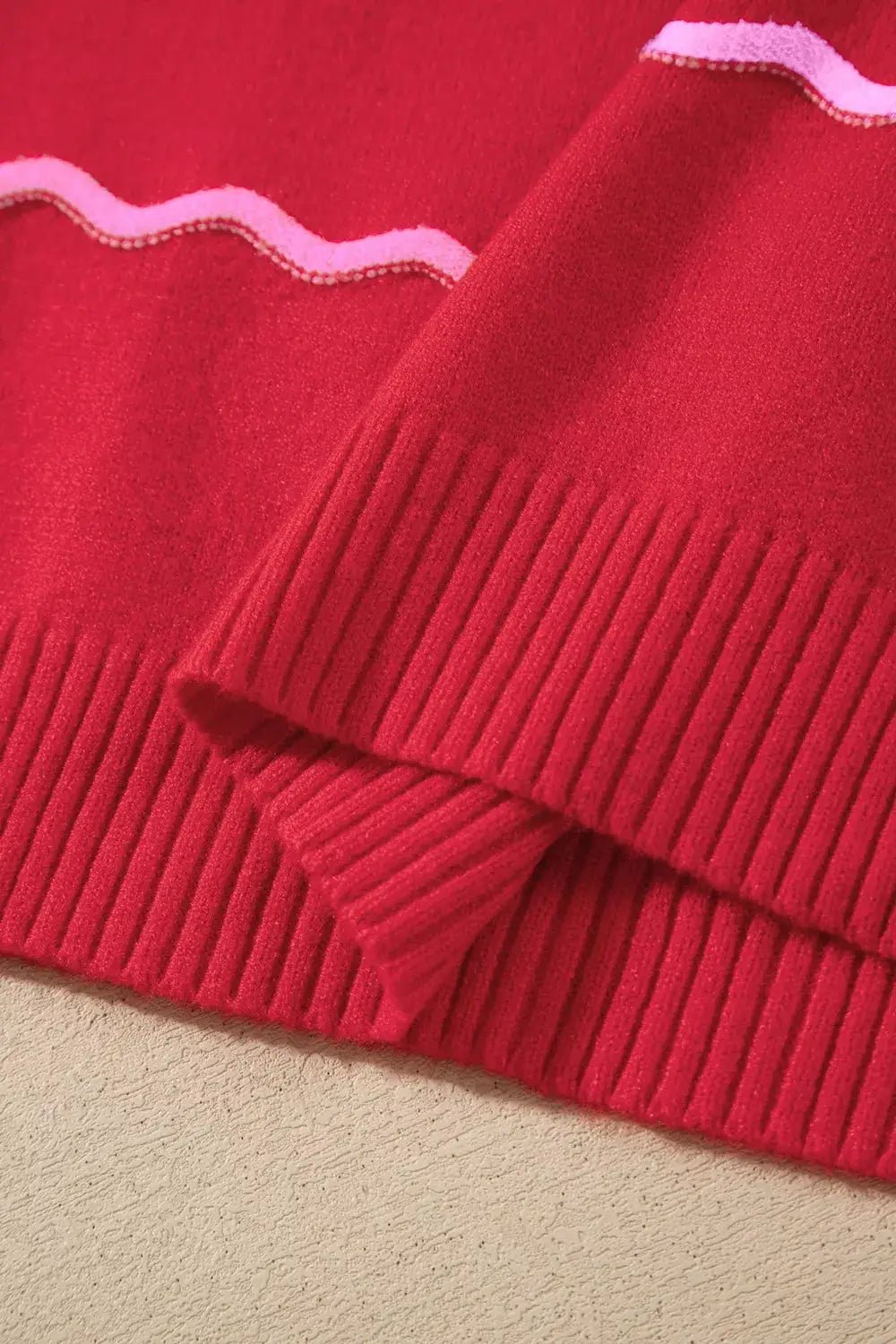 Striped Round Neck Long Sleeve Shift Pullover Sweater - Bitsy Gypsy Boutique