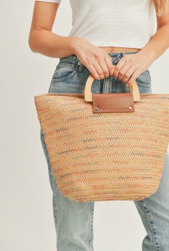 Summer Ready Straw Tote Bag - Bitsy Gypsy Boutique