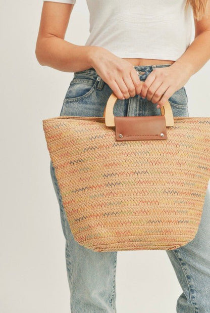 Summer Ready Straw Tote Bag - Bitsy Gypsy Boutique