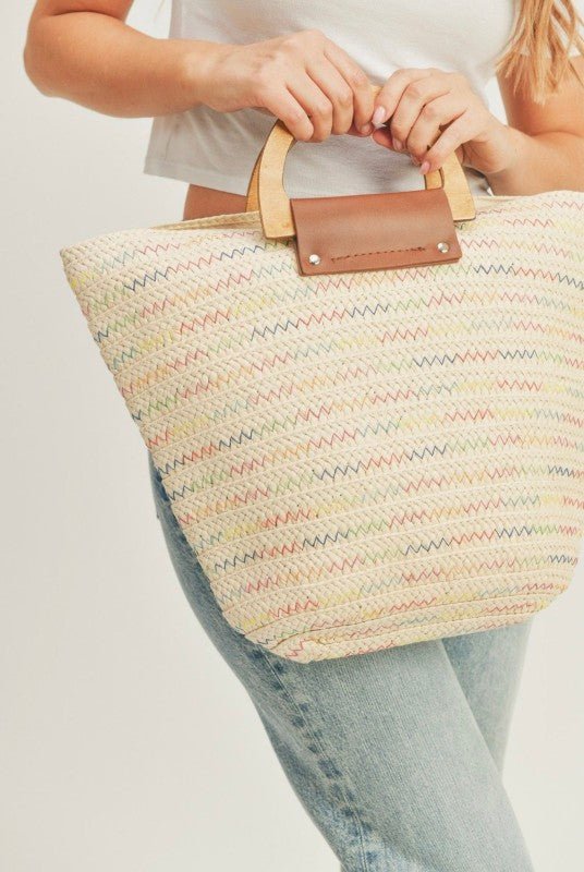 Summer Ready Straw Tote Bag - Bitsy Gypsy Boutique