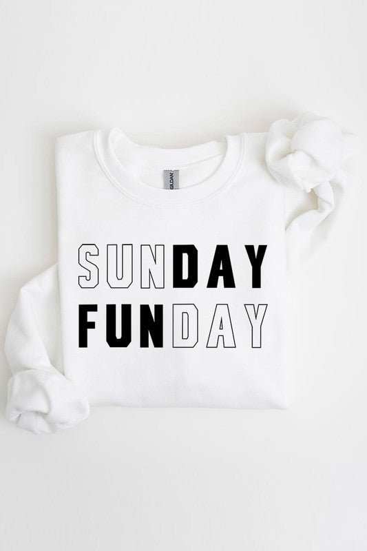 Sunday Funday Graphic Fleece Sweatshirts - Bitsy Gypsy Boutique