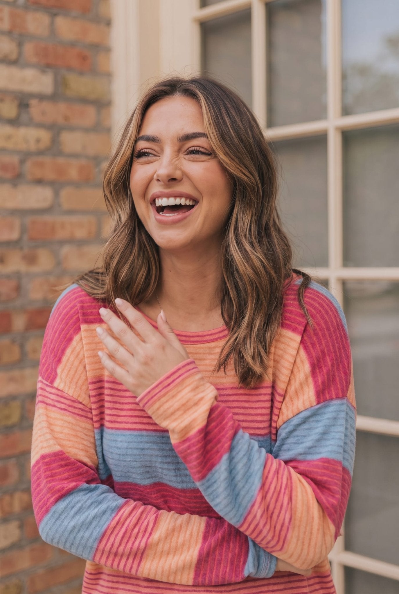 Sunny Stripes Long Sleeve Knit Top - Bitsy Gypsy Boutique