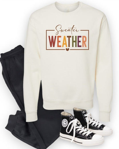 Sweater Weather Graphic Crewneck Sweatshirt - Bitsy Gypsy Boutique
