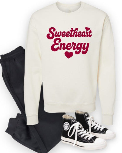 Sweetheart Energy Valentine Sweatshirt - Bitsy Gypsy Boutique
