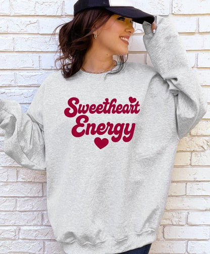 Sweetheart Energy Valentine Sweatshirt - Bitsy Gypsy Boutique