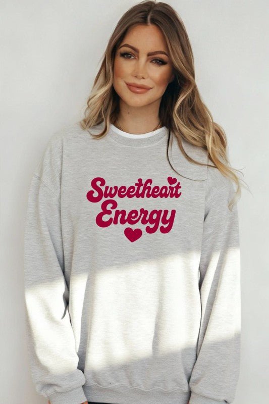 Sweetheart Energy Valentine Sweatshirt - Bitsy Gypsy Boutique