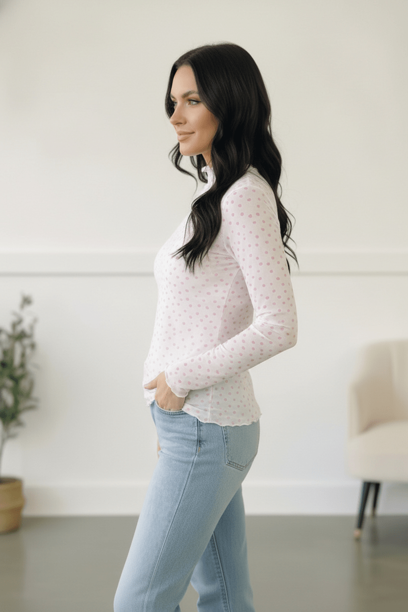 Sweetheart Whisper Mesh Top - Bitsy Gypsy Boutique