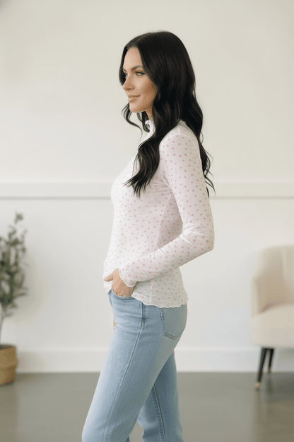 Sweetheart Whisper Mesh Top - Bitsy Gypsy Boutique