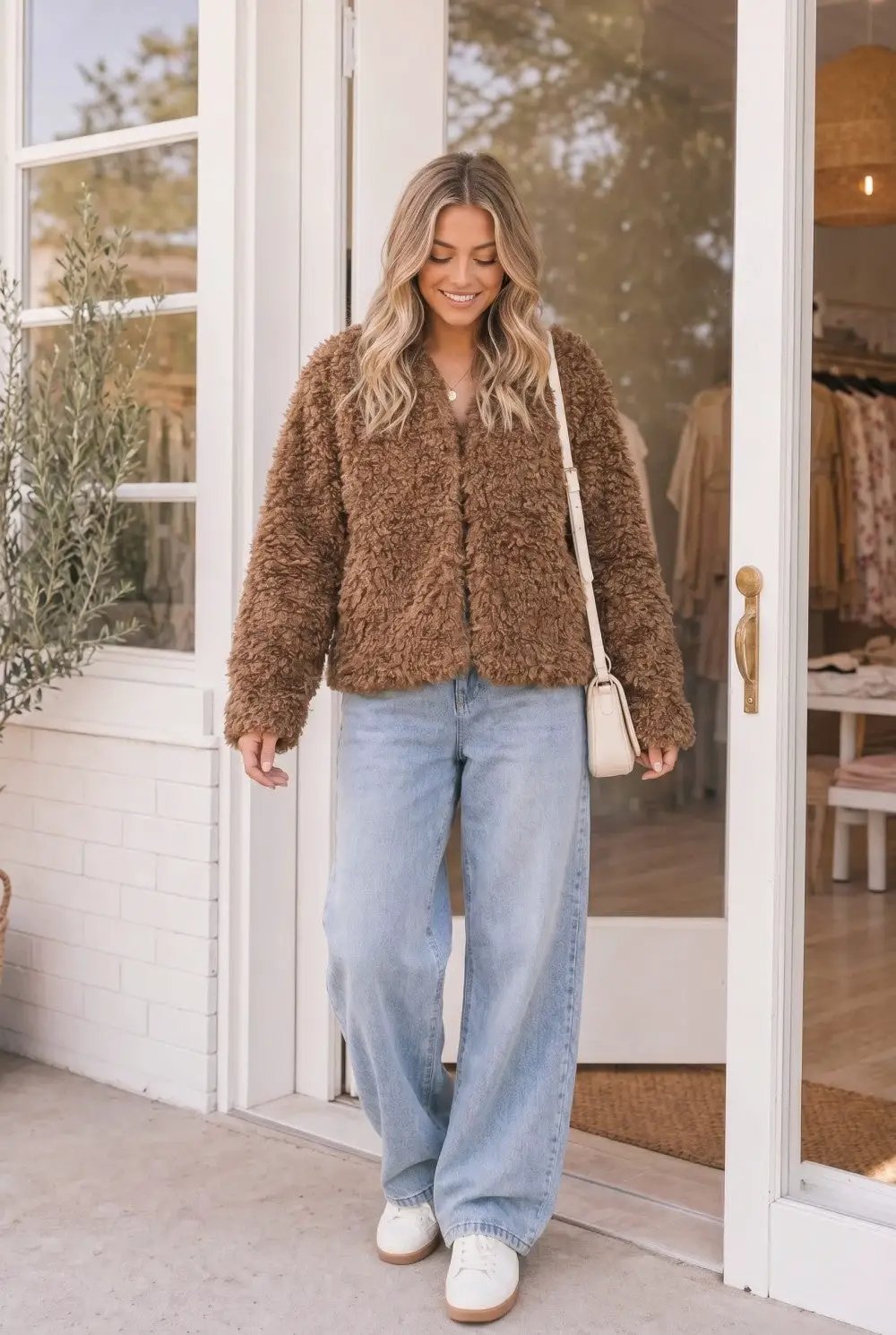 Teddy Bear Faux Fur Jacket - Bitsy Gypsy Boutique