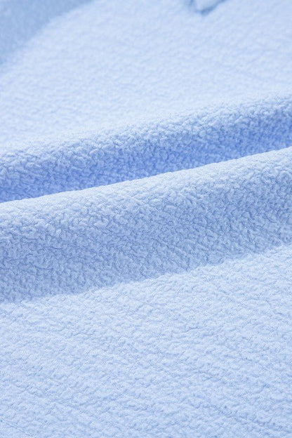 Textured Bow Back Frilled Butterfly Sleeve Blouse - Bitsy Gypsy Boutique