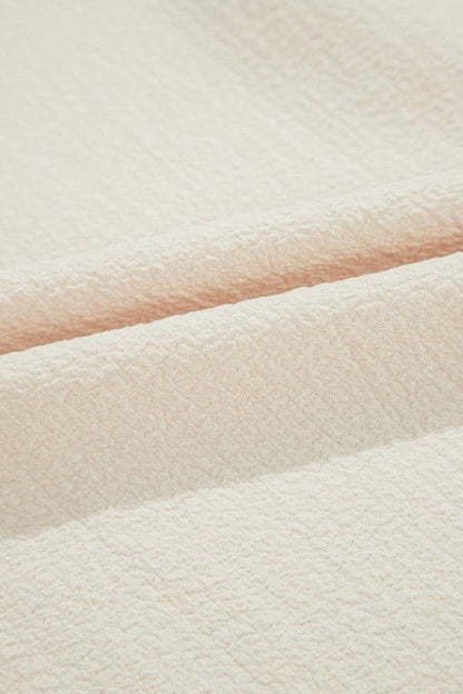 Textured Bow Back Frilled Butterfly Sleeve Blouse - Bitsy Gypsy Boutique