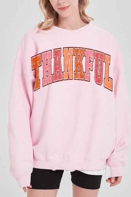 Thankful Graphic Fleece Sweatshirts - Bitsy Gypsy Boutique