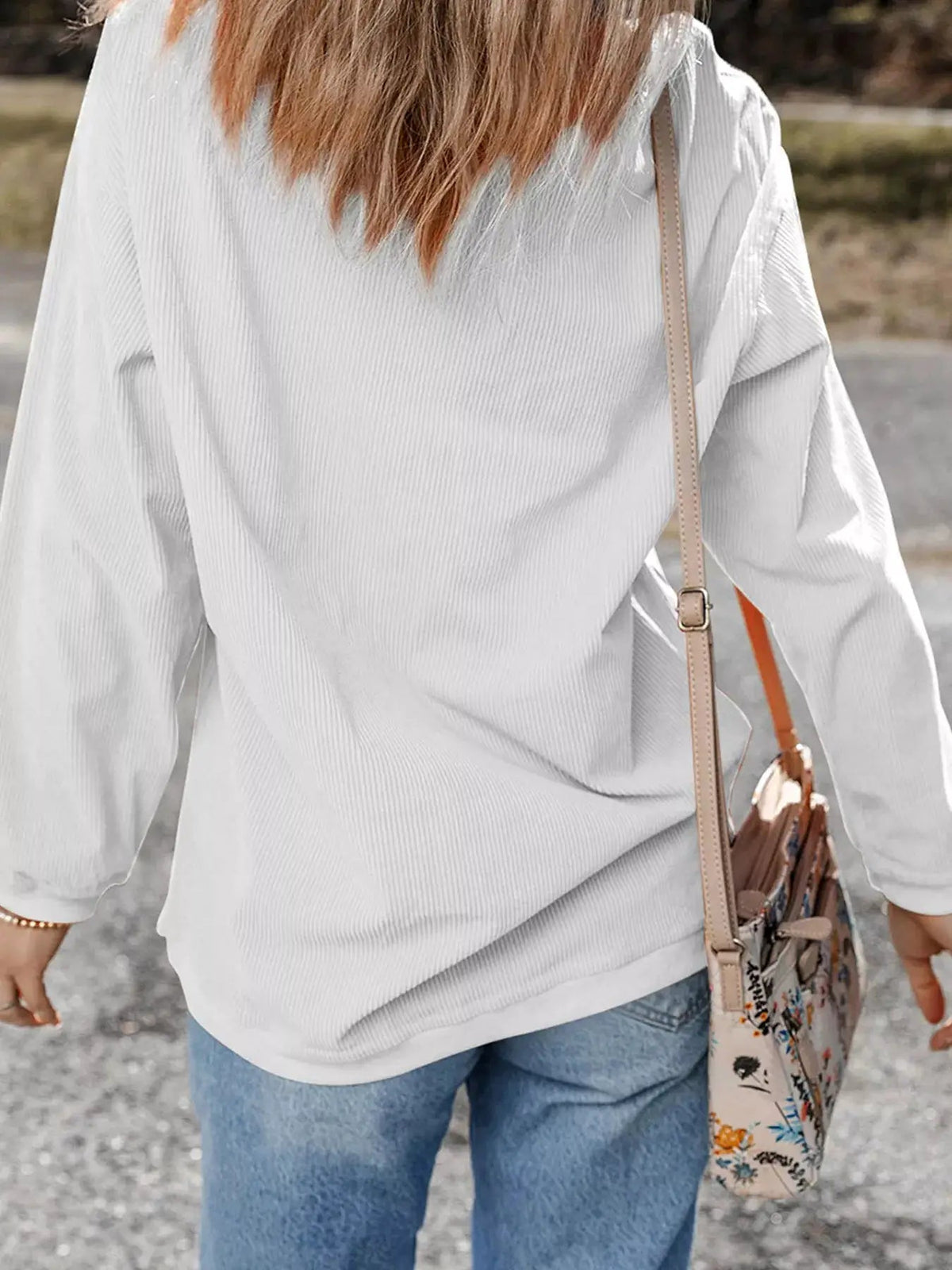 Thankful Pumpkin Ribbed Long Sleeve Sweatshirt - Bitsy Gypsy Boutique