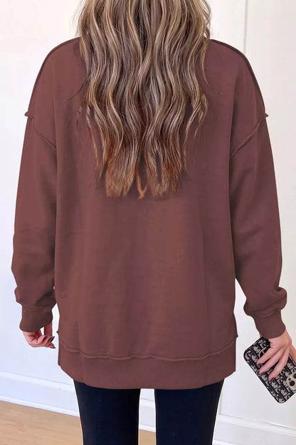 Thanksgiving Gobble Turkey High Neck Graphic Sweatshirt - Bitsy Gypsy Boutique