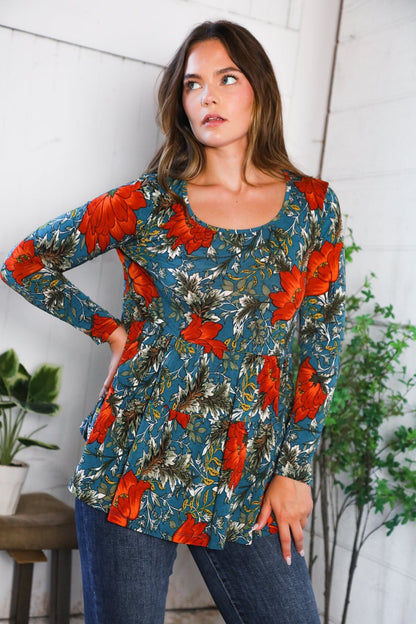 The Scarlet Fields Babydoll Blouse - Bitsy Gypsy Boutique