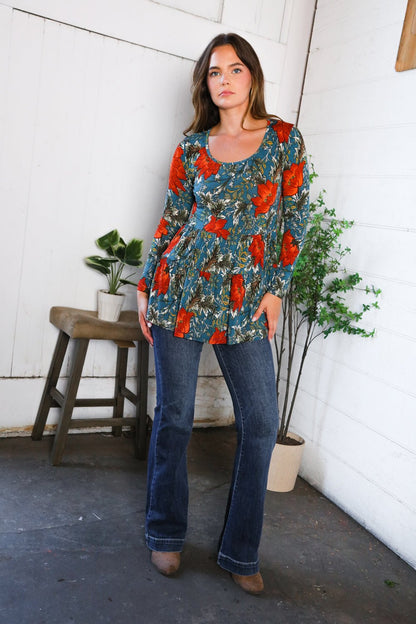 The Scarlet Fields Babydoll Blouse - Bitsy Gypsy Boutique