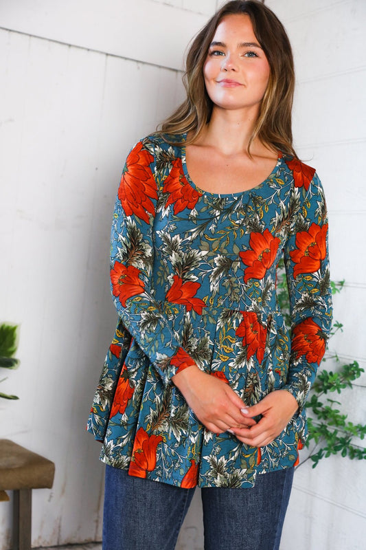 The Scarlet Fields Babydoll Blouse - Bitsy Gypsy Boutique