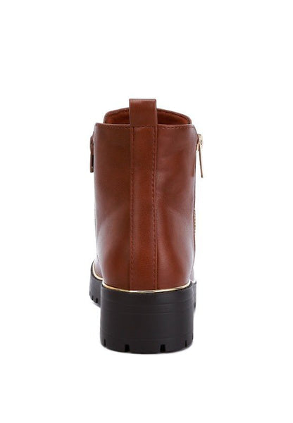 Thorin Metallic Frame Block Heel Boots - Bitsy Gypsy Boutique