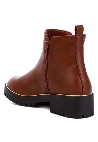 Thorin Metallic Frame Block Heel Boots - Bitsy Gypsy Boutique