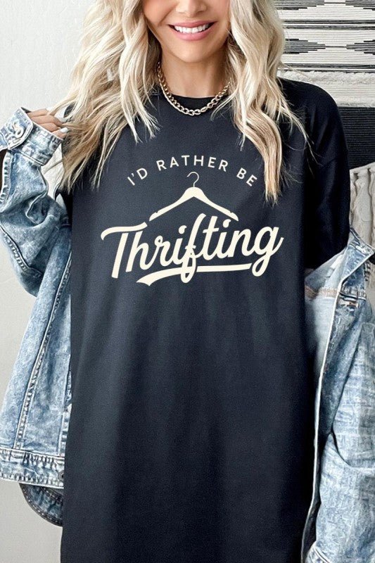 Thrifting Graphic Heavy Cotton Tee - Bitsy Gypsy Boutique