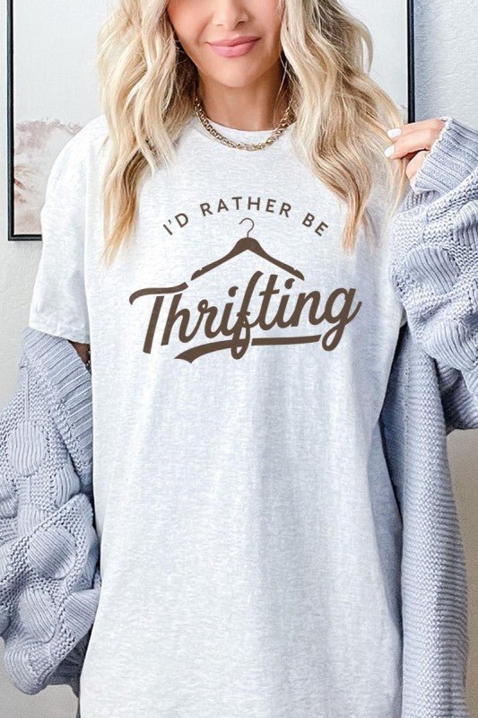 Thrifting Graphic Heavy Cotton Tee - Bitsy Gypsy Boutique