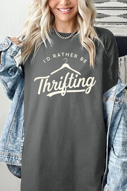 Thrifting Graphic Heavy Cotton Tee - Bitsy Gypsy Boutique