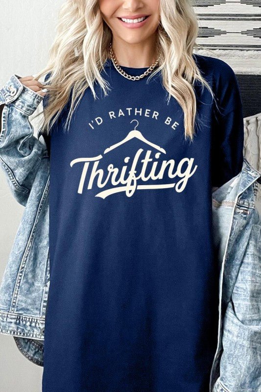 Thrifting Graphic Heavy Cotton Tee - Bitsy Gypsy Boutique