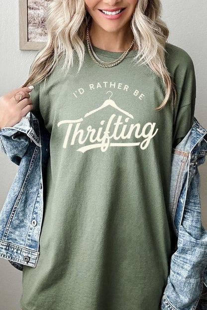 Thrifting Graphic Heavy Cotton Tee - Bitsy Gypsy Boutique