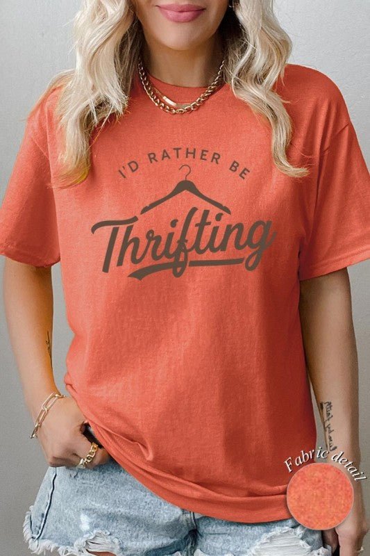 Thrifting Graphic Heavy Cotton Tee - Bitsy Gypsy Boutique