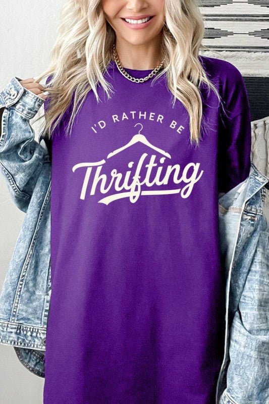 Thrifting Graphic Heavy Cotton Tee - Bitsy Gypsy Boutique