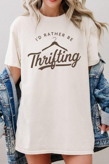 Thrifting Graphic Heavy Cotton Tee - Bitsy Gypsy Boutique