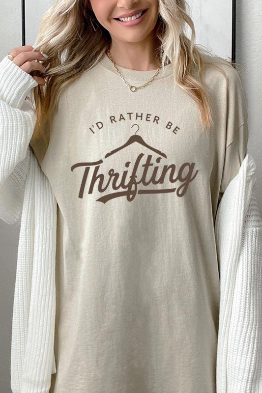 Thrifting Graphic Heavy Cotton Tee - Bitsy Gypsy Boutique