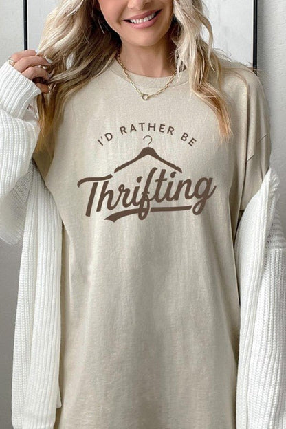 Thrifting Graphic Heavy Cotton Tee - Bitsy Gypsy Boutique