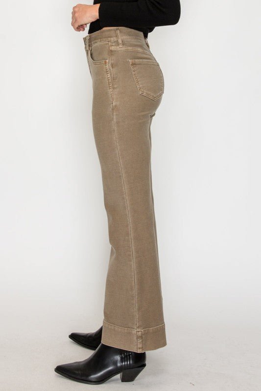 TUMMY CONTROL HIGH RISE HOLLY FLARE PANTS - Bitsy Gypsy Boutique