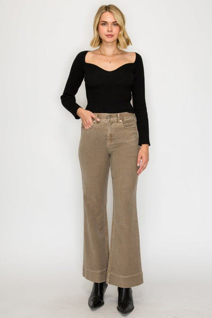 TUMMY CONTROL HIGH RISE HOLLY FLARE PANTS - Bitsy Gypsy Boutique