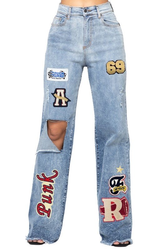 Tyger Varsity Wide Leg Jean - Bitsy Gypsy Boutique