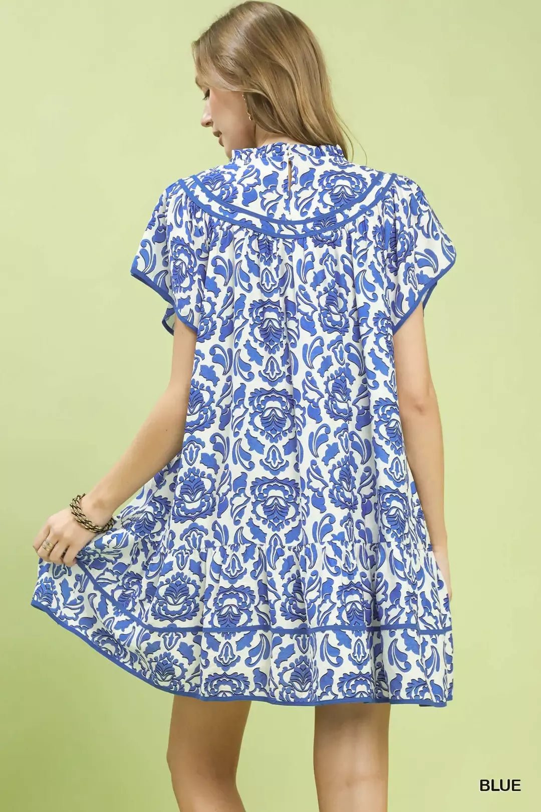 Umgee Abstract Print Babydoll Mini Dress - Bitsy Gypsy Boutique
