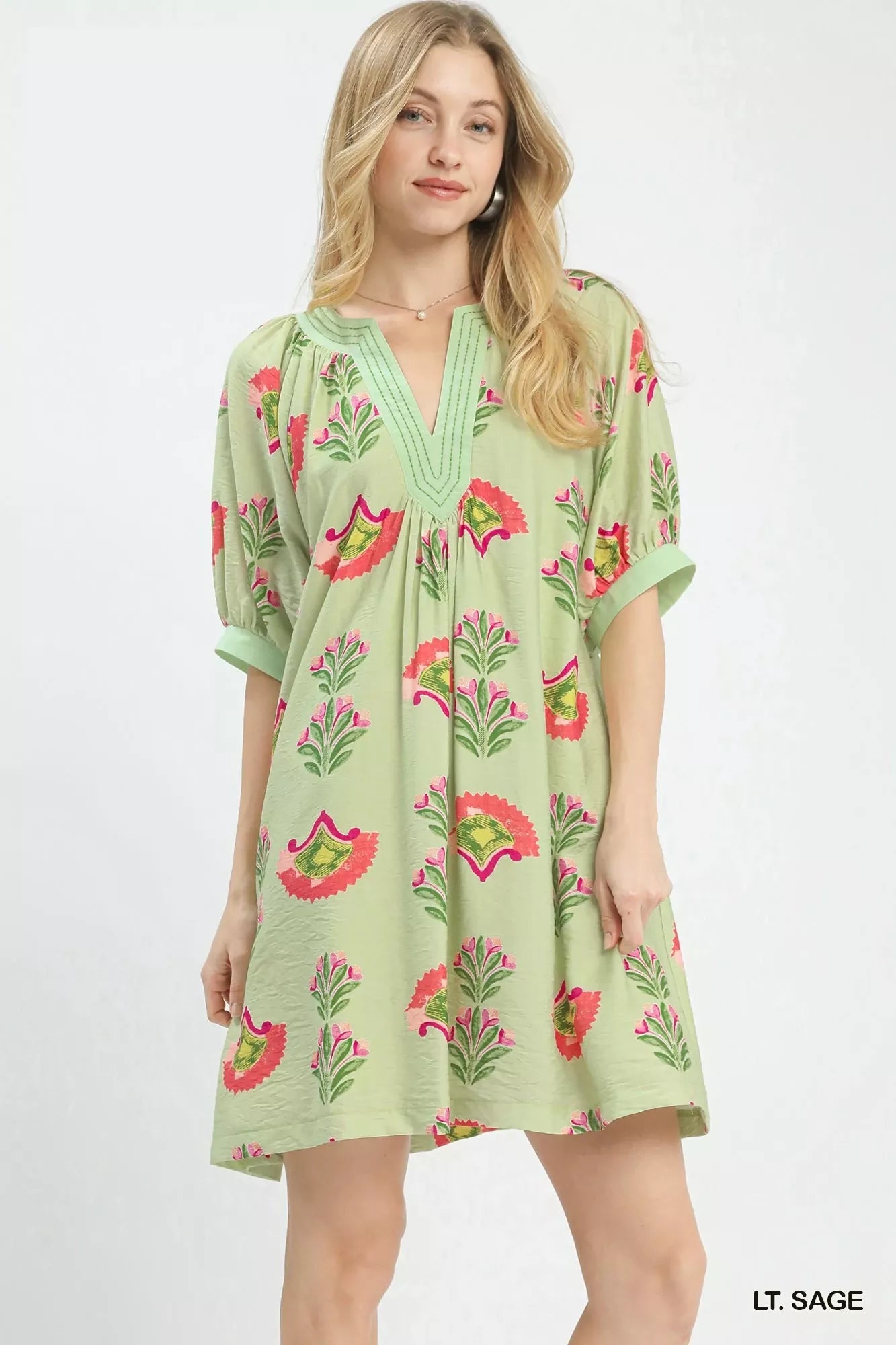 Umgee Abstract Print Mini Dress - Bitsy Gypsy Boutique
