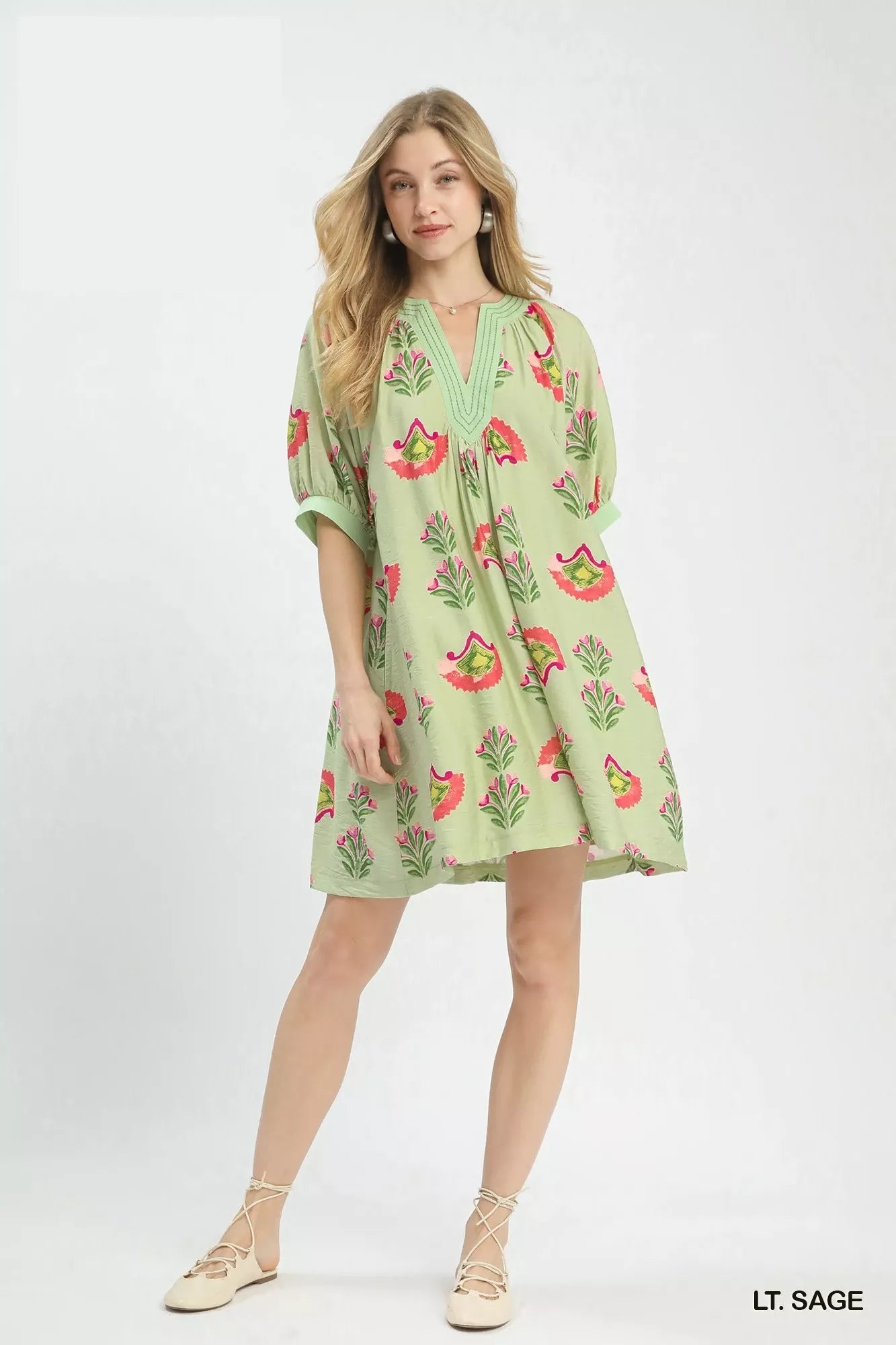 Umgee Abstract Print Mini Dress - Bitsy Gypsy Boutique