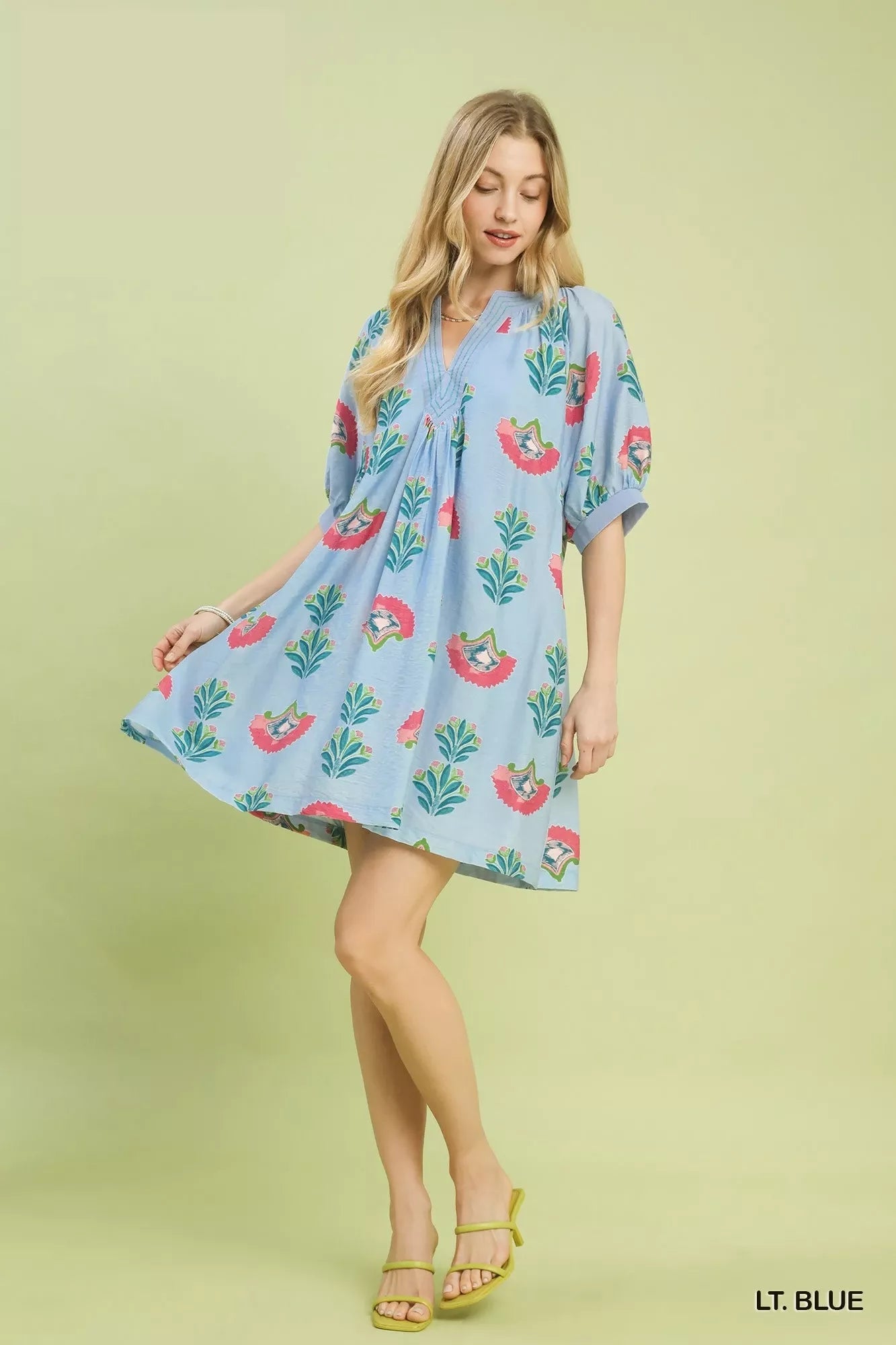 Umgee Abstract Print Mini Dress - Bitsy Gypsy Boutique