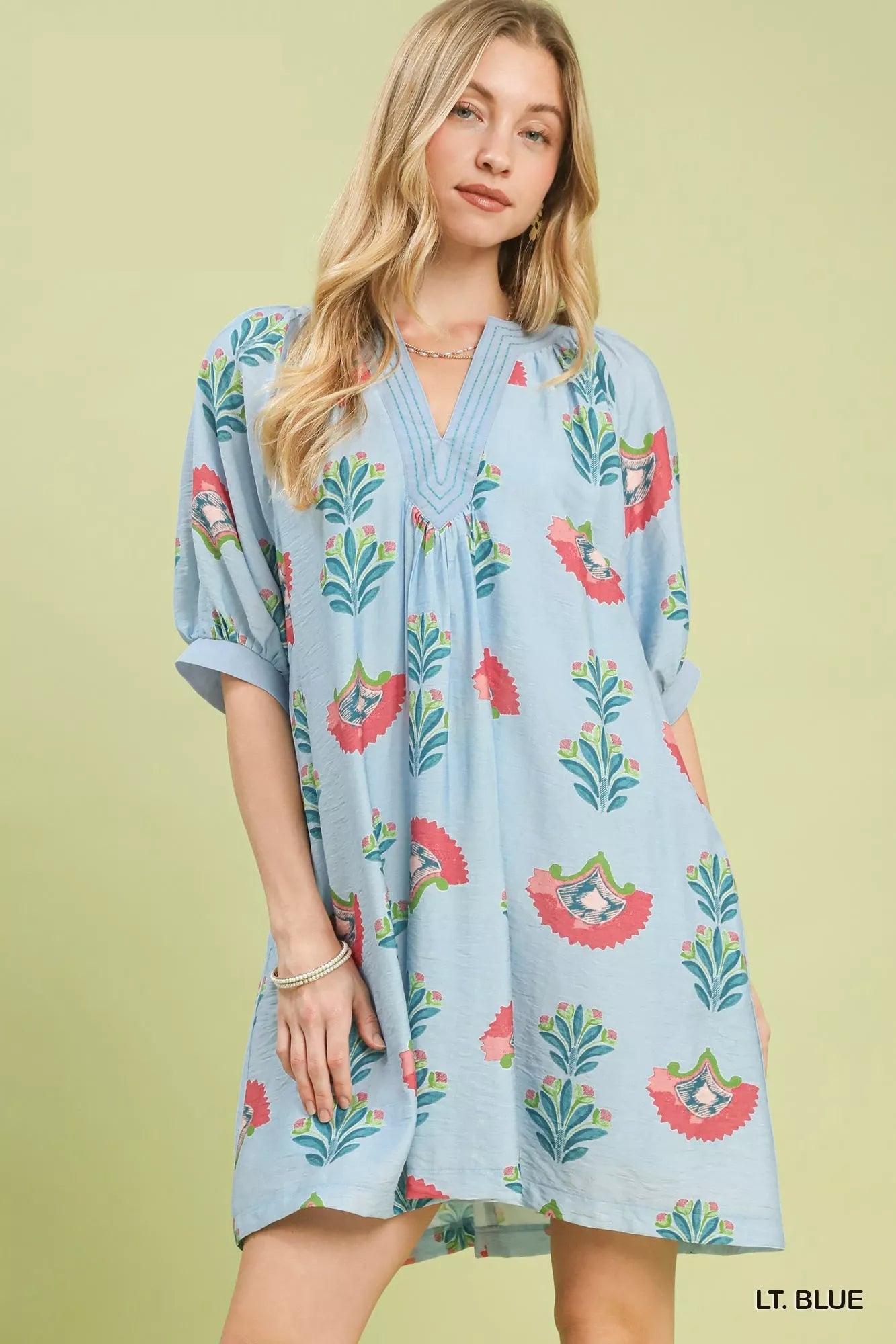 Umgee Abstract Print Mini Dress - Bitsy Gypsy Boutique