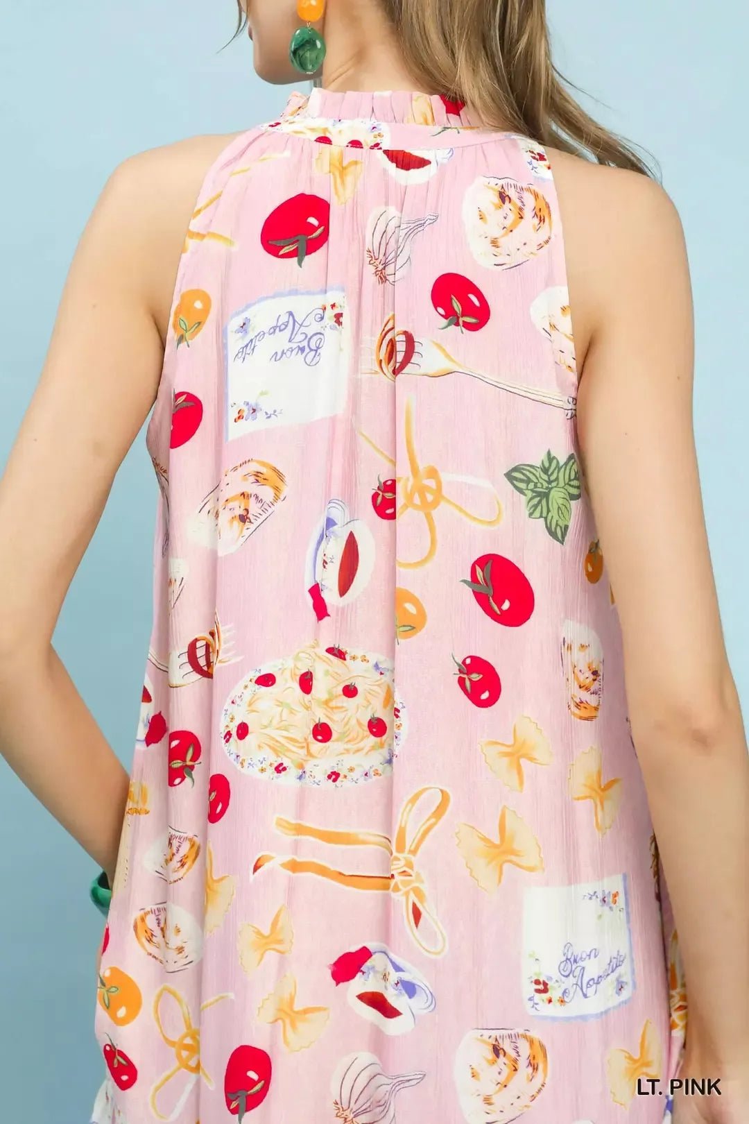 Umgee Abstract Print Tiered Halter Midi Dress - Bitsy Gypsy Boutique